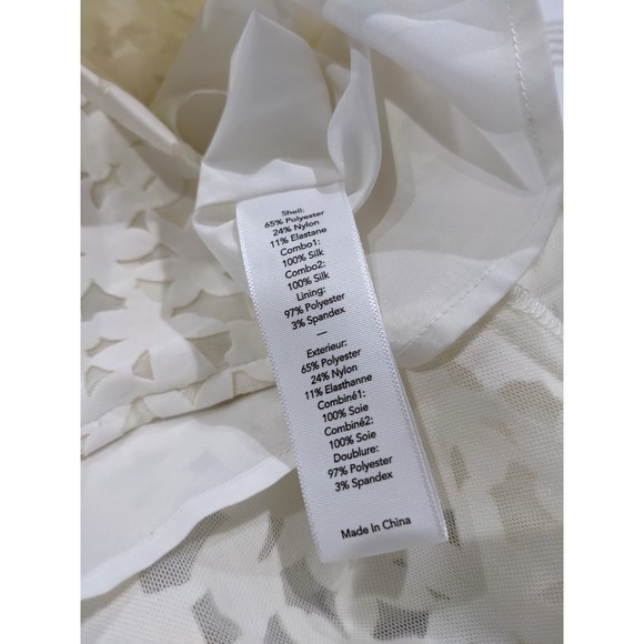 Elizabeth and James White Levine Laser Cut Dress Size 6 - Picture 5 of 8